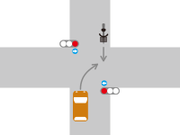 信号機がある交差点での直進車と対向右折車との交通事故5-3