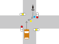信号機がある交差点での右折車と直進車との交通事故2-2