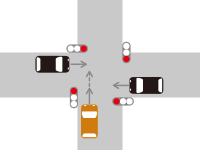 【自動車同士の事故】信号機がある交差点において両車両が赤信号で進入した場合の交通事故の過失割合