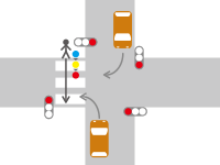 赤信号で進入してきた右左折車との交通事故2