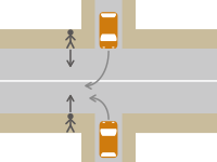 横断歩道のない交差点での交通事故2