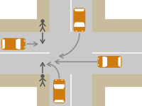 横断歩道のない交差点での交通事故4