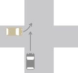 信号機がない交差点での左折車と直進車との交通事故2