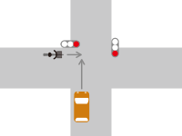 【自動車と自転車の事故】信号機がある交差点における直進車同士の交通事故の過失割合