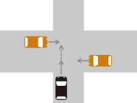 【自動車同士の事故】幅員差のある信号機のない交差点における直進車同士の交通事故の過失割合