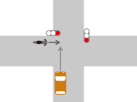【自動車とバイクの事故】直進車が双方赤信号で交差点に進入し接触した場合の交通事故の過失割合