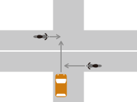 【自動車とバイクの事故】信号機がない交差点における直進車同士の交通事故の過失割合