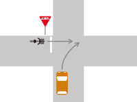 信号機がない交差点での直進車と右折車との交通事故3