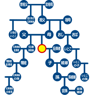 6親等以内の血縁3親等以内